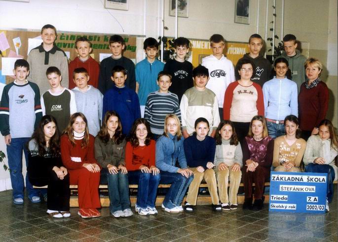 Tomko in school with classmates